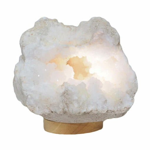 4.58kg Natural Calcite Geode Lamp with Large LED Light Base DB401 | Himalayan Salt Factory