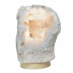 3.13kg Natural Calcite Geode Lamp with Large LED Light Base DB404 | Himalayan Salt Factory
