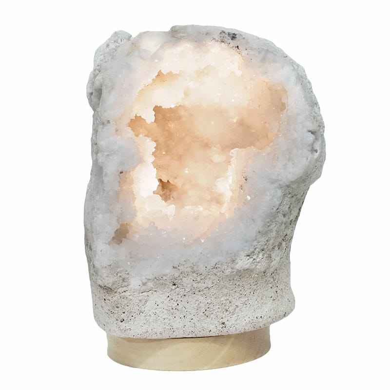 3.13kg Natural Calcite Geode Lamp with Large LED Light Base DB404 3 3.13kg Natural Calcite Geode Lamp with Large LED Light Base DB404 | Himalayan Salt Factory