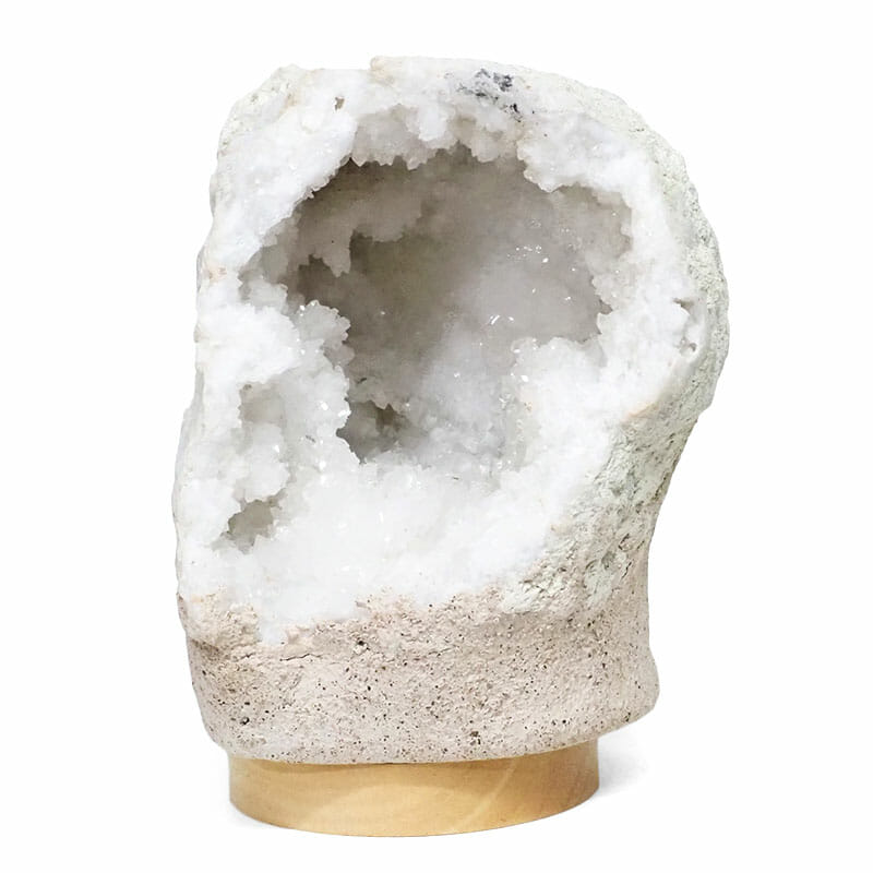 3.13kg Natural Calcite Geode Lamp with Large LED Light Base DB404 4 3.13kg Natural Calcite Geode Lamp with Large LED Light Base DB404 | Himalayan Salt Factory