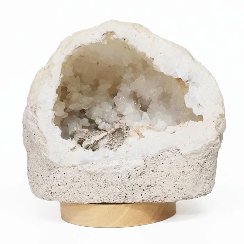 2.63kg Natural Calcite Geode Lamp with Large LED Light Base DB406 4 2.63kg Natural Calcite Geode Lamp with Large LED Light Base DB406 | Himalayan Salt Factory