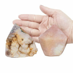 0.64kg Natural Pink Amethyst Terminated Point Set 2 DS2192 | Himalayan Salt Factory