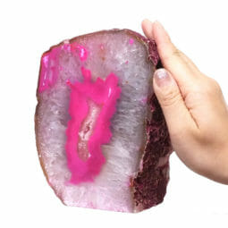 1.86kg Pink Agate Crystal Lamp N1942 | Himalayan Salt Factory
