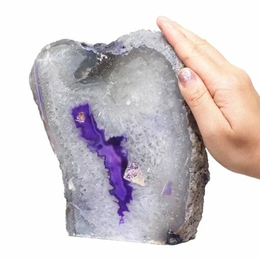 2.96kg Purple Agate Crystal Lamp N1892 | Himalayan Salt Factory