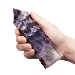 Chevron Amethyst Terminated Point DR383 | Himalayan Salt Factory