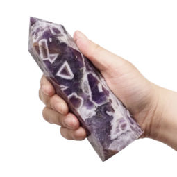Chevron Amethyst Terminated Point DR385 | Himalayan Salt Factory