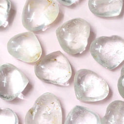 Clear Quartz Mini Heart Palm Stone - C Grade | Himalayan Salt Factory