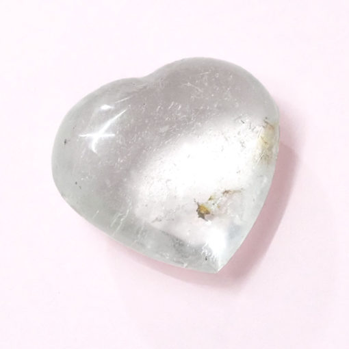 Clear Quartz Mini Heart Palm Stone - C Grade | Himalayan Salt Factory