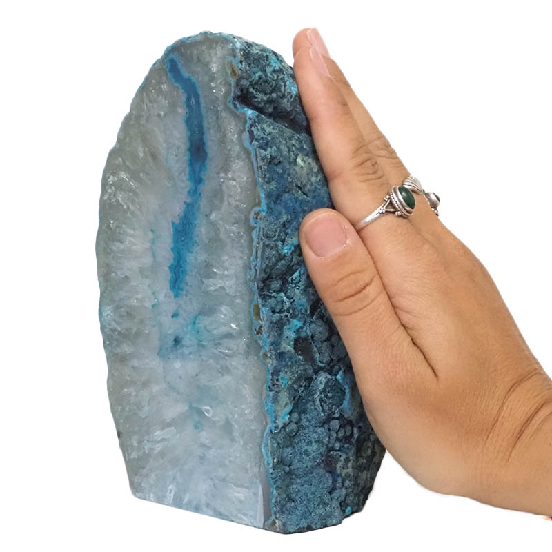 1.66kg Teal Agate Crystal Lamp L253 5 1.66kg Teal Agate Crystal Lamp L253 | Himalayan Salt Factory