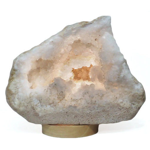 5.47kg Natural Calcite Geode Lamp with Large LED Light Base DB508 | Himalayan Salt Factory