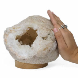 4.11kg Natural Calcite Geode Lamp with Large LED Light Base DB510 9 4.11kg Natural Calcite Geode Lamp with Large LED Light Base DB510 | Himalayan Salt Factory