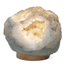 4.11kg Natural Calcite Geode Lamp with Large LED Light Base DB510 | Himalayan Salt Factory