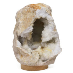 5.10kg Natural Calcite Geode Lamp with Large LED Light Base DB519 | Himalayan Salt Factory