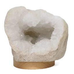 3.19kg Natural Calcite Geode Lamp with Large LED Light Base DS2263 | Himalayan Salt Factory