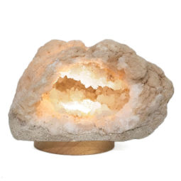 3.32kg Natural Calcite Geode Lamp with Large LED Light Base DS2265 | Himalayan Salt Factory
