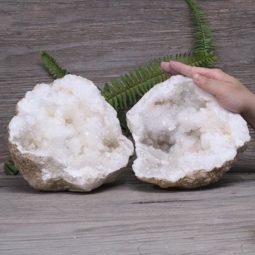 Natural Calcite Geode Pair N1967 | Himalayan Salt Factory