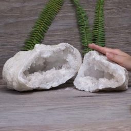 5.45kg Natural Calcite Geode Pair S1168 | Himalayan Salt Factory