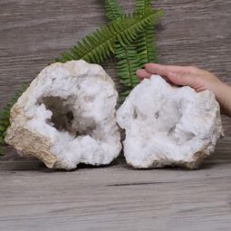 5.51kg Natural Calcite Geode Pair S1175 | Himalayan Salt Factory