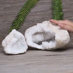 6.65kg Natural Calcite Geode Pair S1178 | Himalayan Salt Factory
