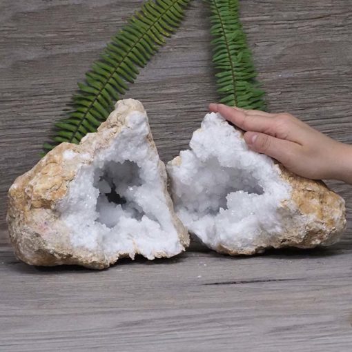 6.75kg Natural Calcite Geode Pair S1179 | Himalayan Salt Factory