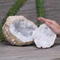 5.35kg Natural Calcite Geode Pair S1180 | Himalayan Salt Factory