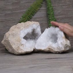7.60kg Natural Calcite Geode Pair S1183 | Himalayan Salt Factory