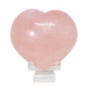 Natural Rose Quartz Polished Heart with Stand DS2256 | Himalayan Salt Factory