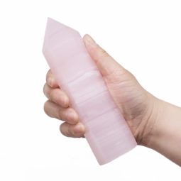 Rose Calcite Terminated Point DR391 | Himalayan Salt Factory