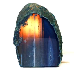 2.05kg Blue Agate Crystal Lamp J27 6 Blue Agate Lamp J27 | Himalayan Salt Factory