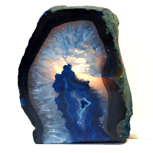 Blue Agate Lamp J28 | Himalayan Salt Factory