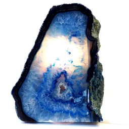 Blue Agate Lamp J32 | Himalayan Salt Factory