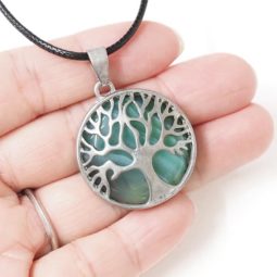 Chrysoprase Tree of Life Pendant | Himalayan Salt Factory