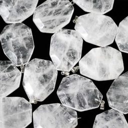Clear Quartz Large Polyhedron Pendant | Himalayan Salt Factory