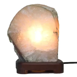 3.90kg Natural Agate Lamp – Timber Base S832 6 Natural Agate Lamp - Timber Base S832 | Himalayan Salt Factory