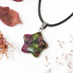 Ruby and Zoisite Pentagram Pendant | Himalayan Salt Factory