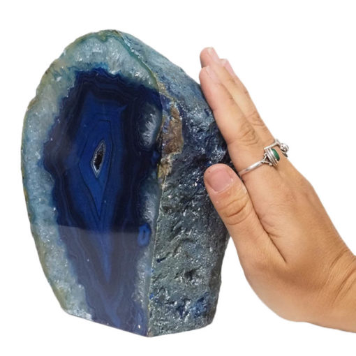 3.44kg Blue Agate Crystal Lamp J2031 | Himalayan Salt Factory
