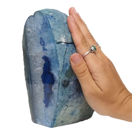 1.85kg Blue Agate Crystal Lamp J2032 | Himalayan Salt Factory