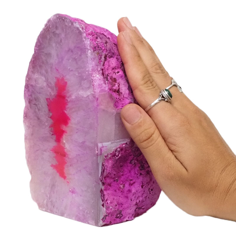 1.44kg Pink Agate Crystal Lamp L335 5 1.44kg Pink Agate Crystal Lamp L335 | Himalayan Salt Factory