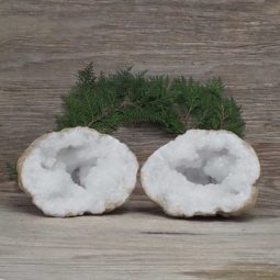 5.69kg Natural Calcite Geode Pair N1975 | Himalayan Salt Factory