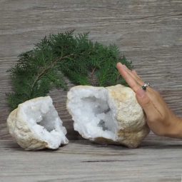 4.79kg Natural Calcite Geode Pair N1981 | Himalayan Salt Factory