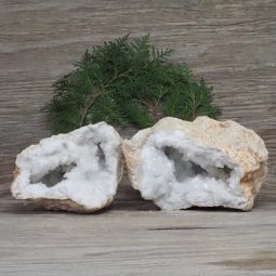 5.44kg Natural Calcite Geode Pair N1985 | Himalayan Salt Factory
