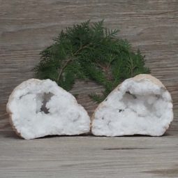 4.88kg Natural Calcite Geode Pair N1986 | Himalayan Salt Factory