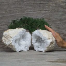 5.32kg Natural Calcite Geode Pair N1990 | Himalayan Salt Factory