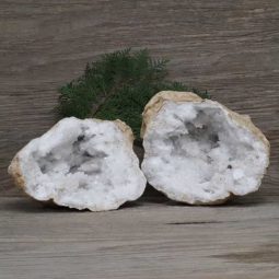 6.04kg Natural Calcite Geode Pair N1994 | Himalayan Salt Factory