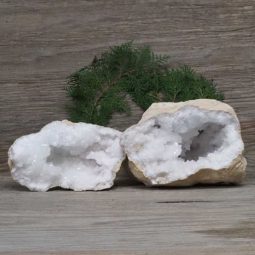 6.12kg Natural Calcite Geode Pair N1995 | Himalayan Salt Factory