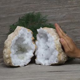 5.98kg Natural Calcite Geode Pair N1996 | Himalayan Salt Factory