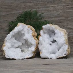 5.98kg Natural Calcite Geode Pair N1996 | Himalayan Salt Factory