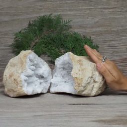 4.76kg Natural Calcite Geode Pair N1997 | Himalayan Salt Factory