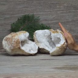 6.62kg Natural Calcite Geode Pair N1998 | Himalayan Salt Factory