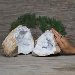 5.50kg Natural Calcite Geode Pair N1999 | Himalayan Salt Factory
